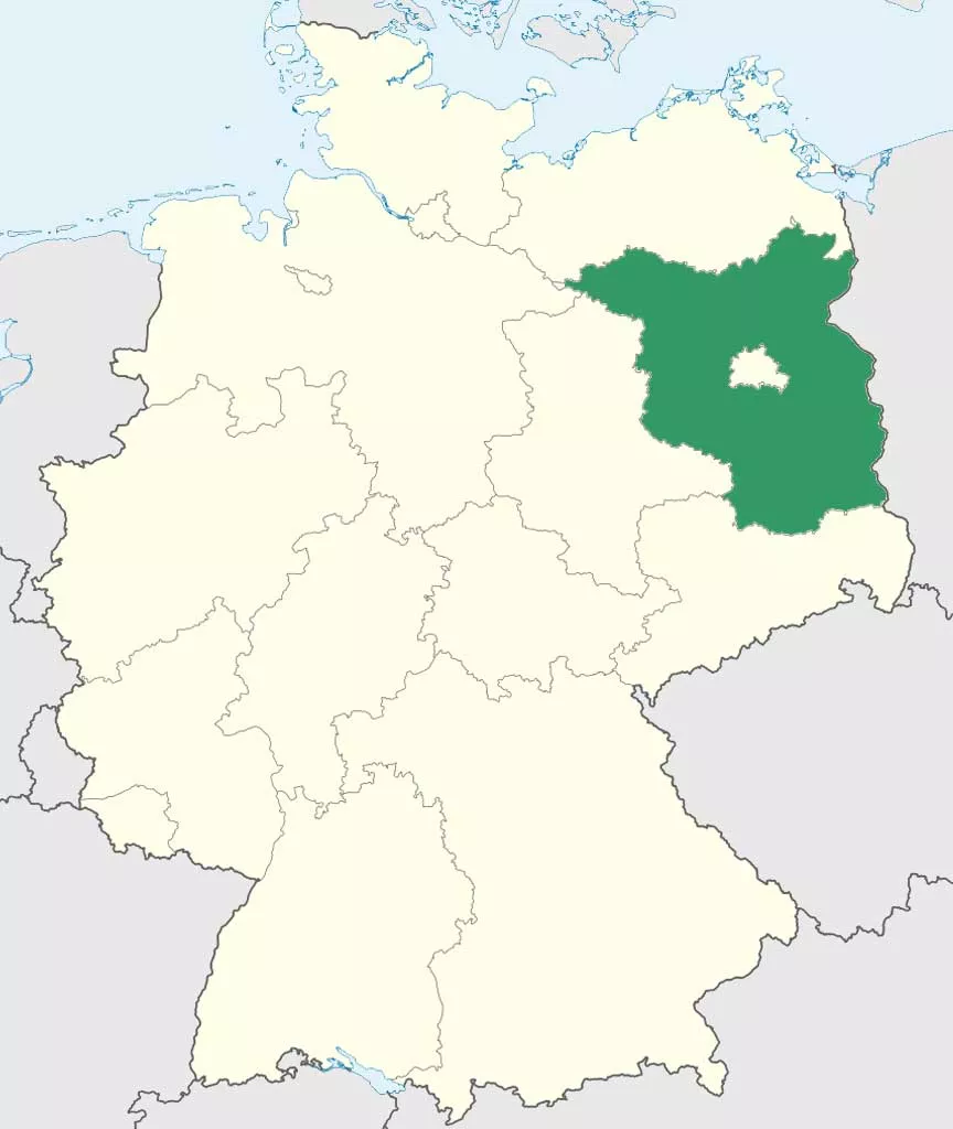 Brandenburg auf Deutschlands Bundesländer-Karte