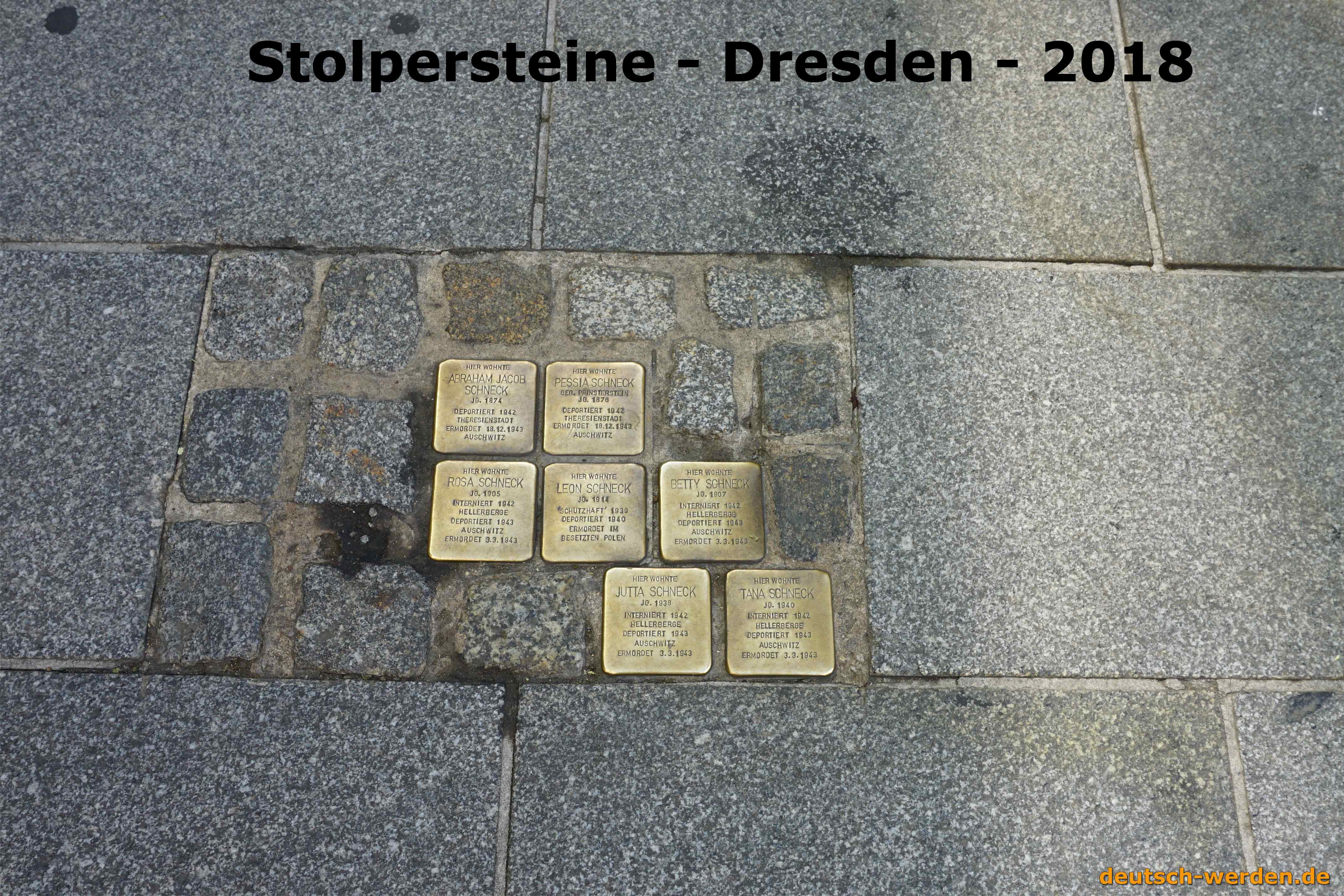 Stolpersteine - Dresden - 2018
