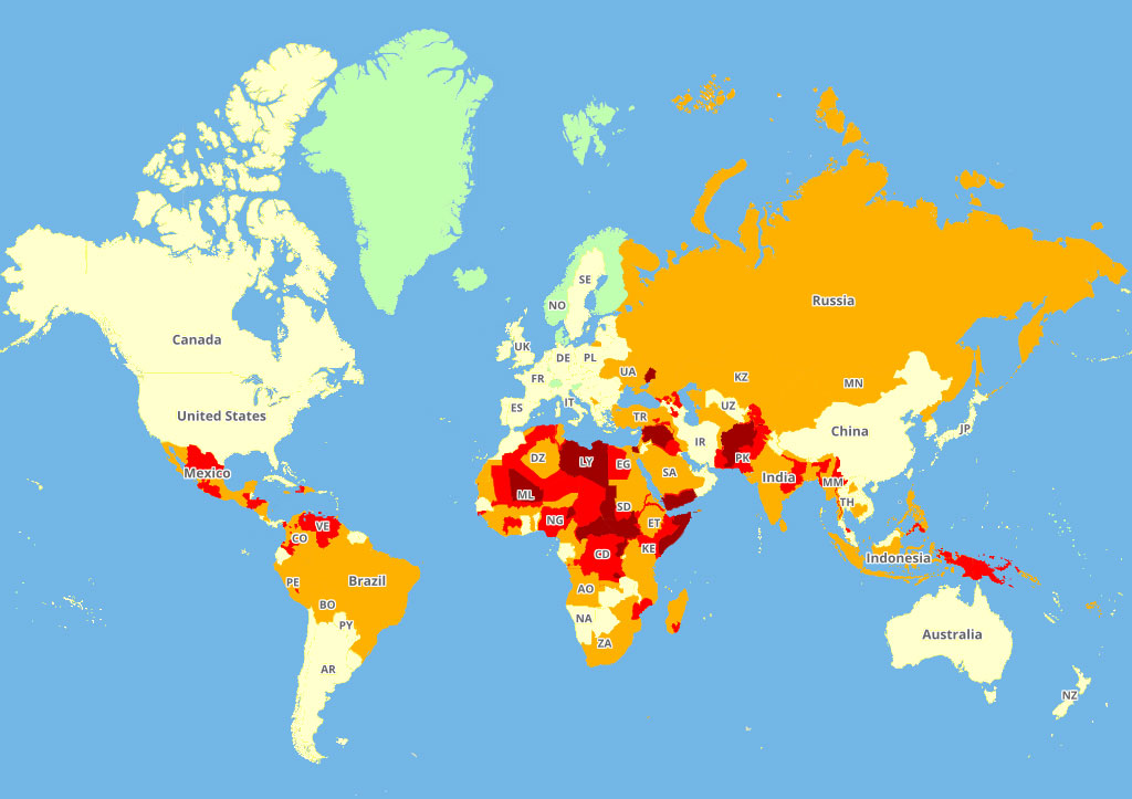 International SOS: Control Risks / Travel Risk Map