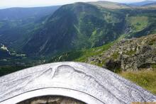 Sniezka / Sněžka an der Grenze zwischen Polen und Tschechien - Riesengebirge