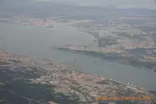 Lissabon, vom Flugzeug aus